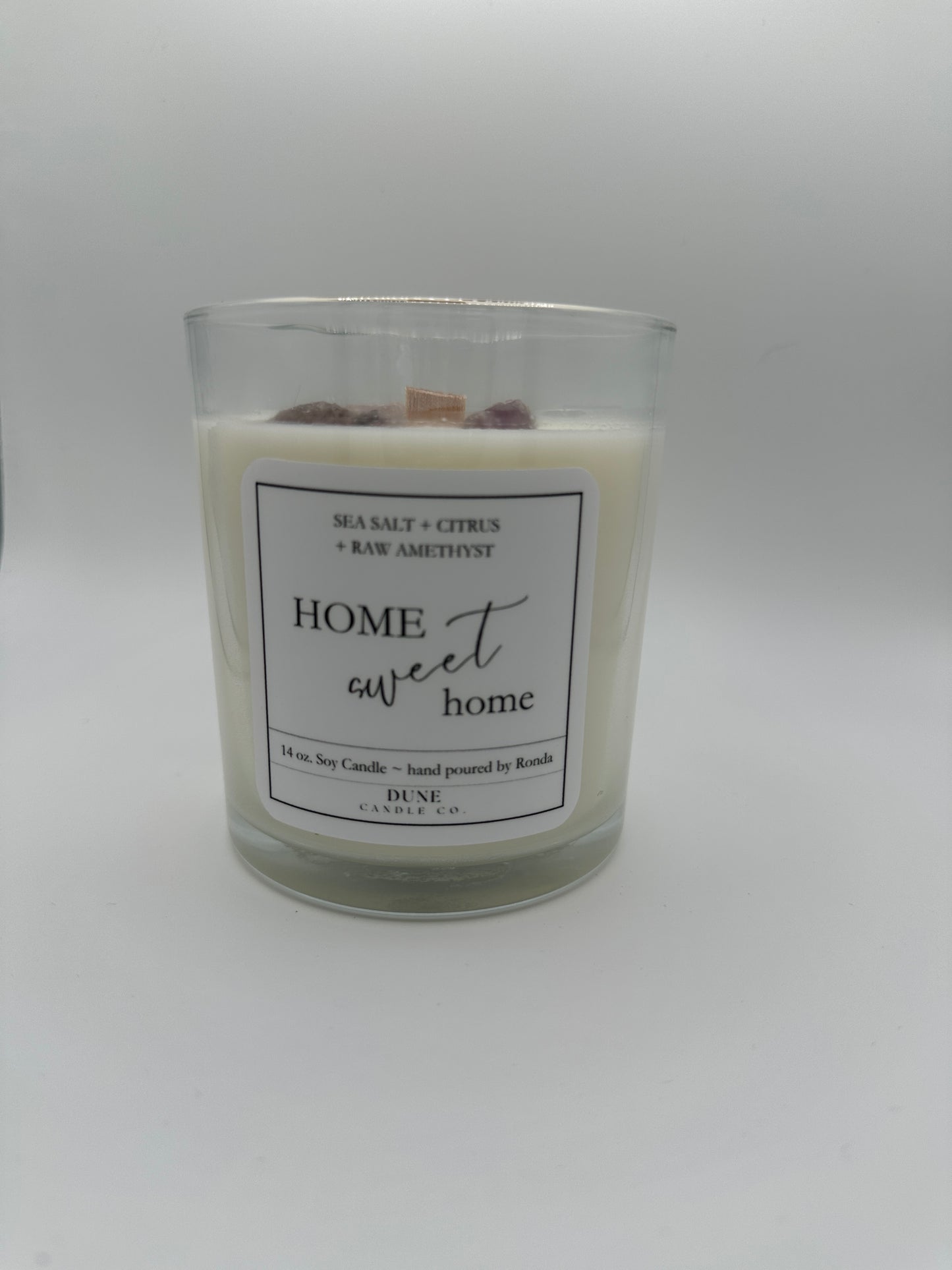 raw methyst citrus candle