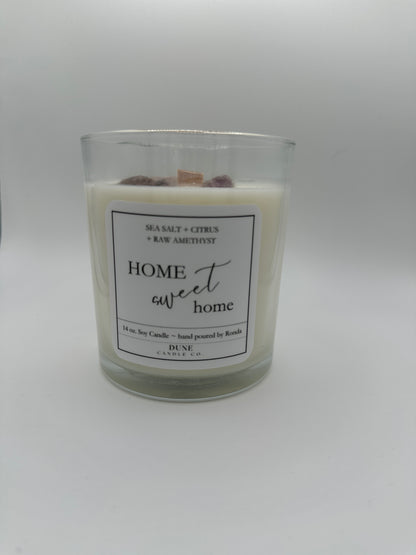 raw methyst citrus candle