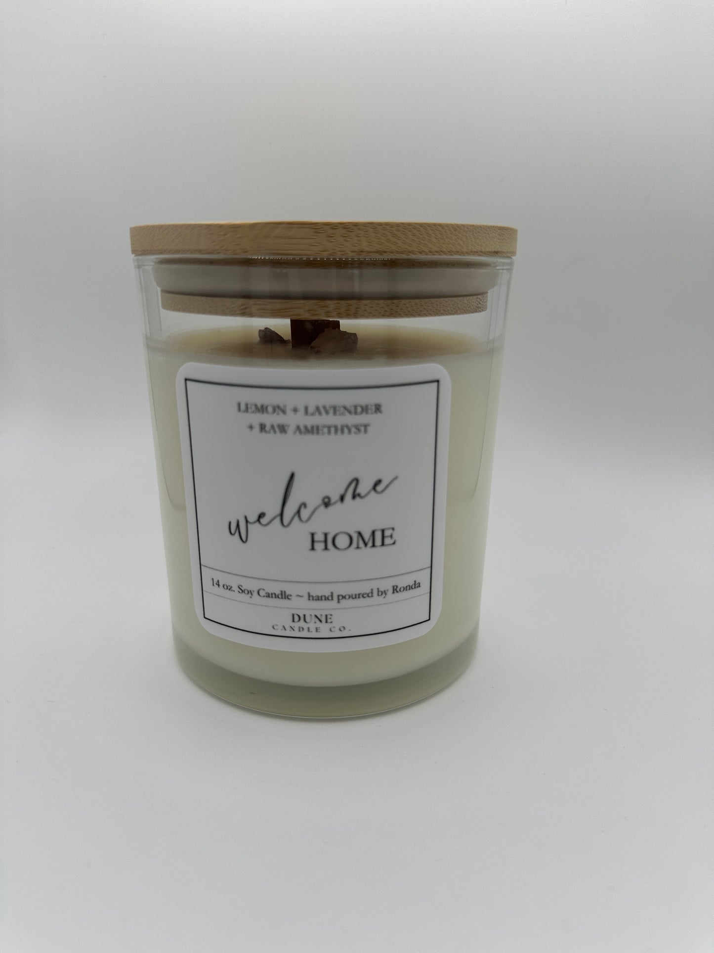 wood lid 14oz lemon candle