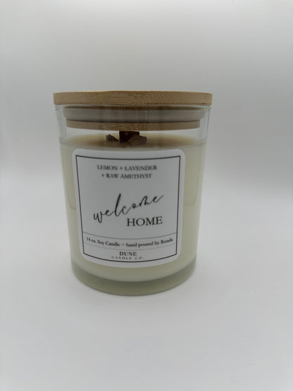 wood lid 14oz lemon candle