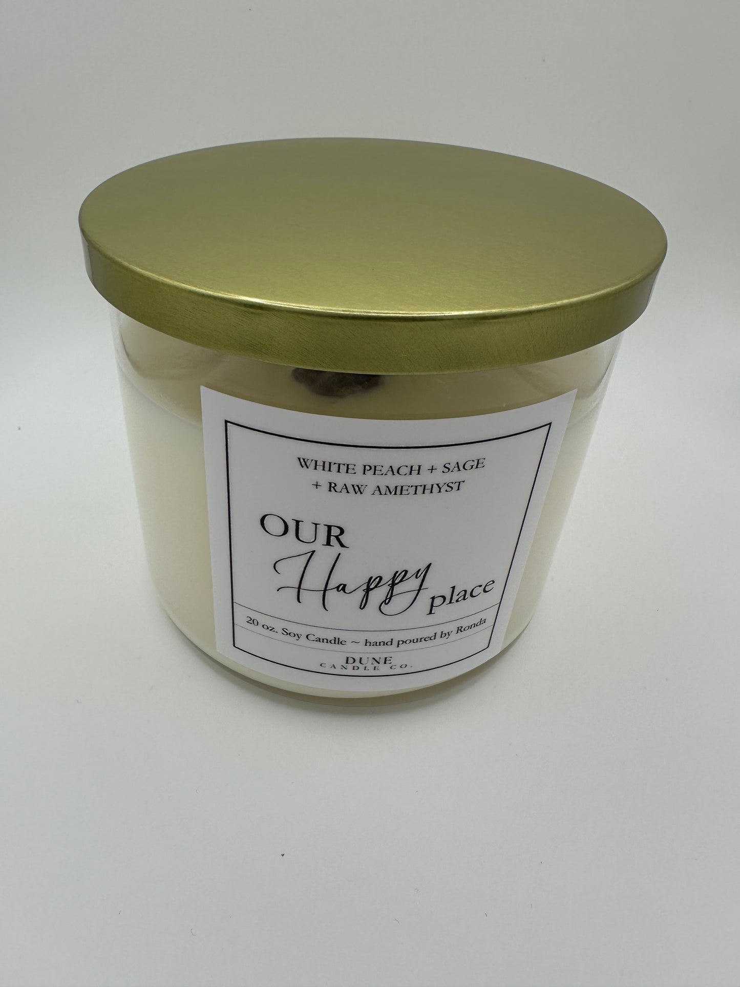 gold metal lid out happy place