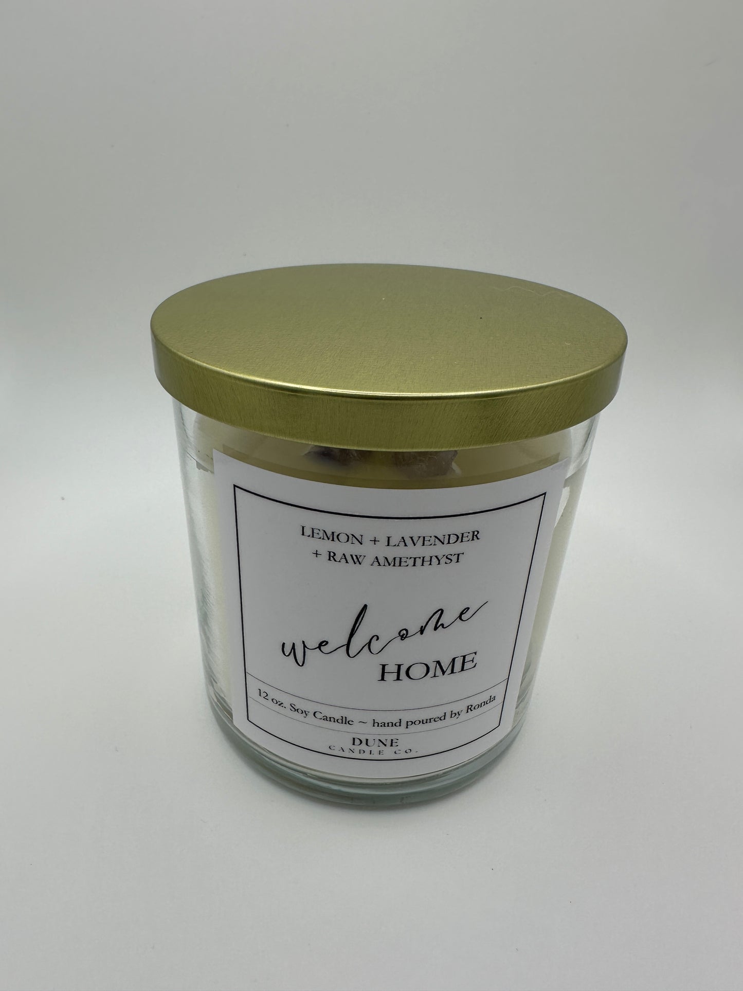 metal lid lemon lavender candle