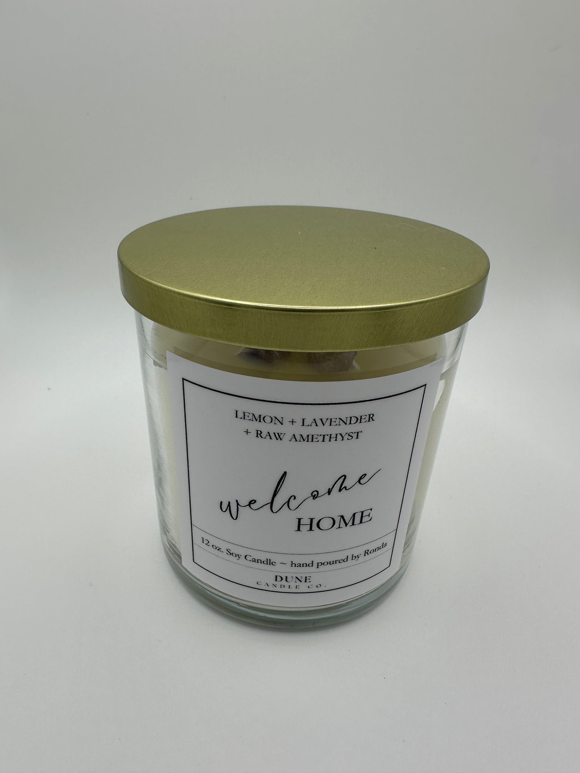 metal lid lemon lavender candle