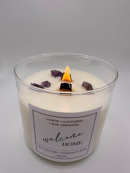 lemon lavender raw amethyst